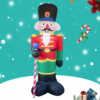 Kit Natalino com Trem Elétrico e Papai Noel Inflável com Luz