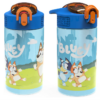 Kit 2 garrafinhas Bluey 473ml infantil com alça e tampa protetora