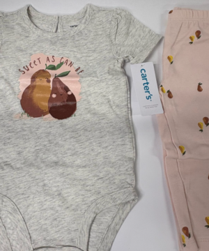 Conjunto Carter’s “Sweet As Can Be” – body e calça legging para bebê menina