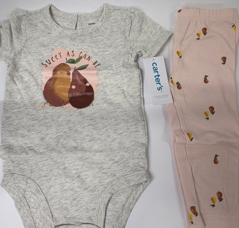 Conjunto Carter’s “Sweet As Can Be” – body e calça legging para bebê menina