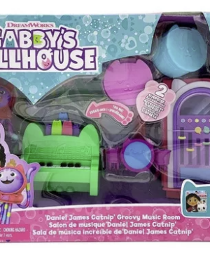 Gabby’s Dollhouse DJ Catnip Groovy Music Room – playset original e licenciado