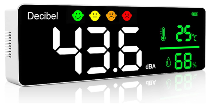 Medidor de Som com Display LED 11" e Medição Ambiental