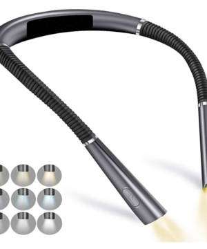Luminária de pescoço LED com luz ajustável e braço flexível