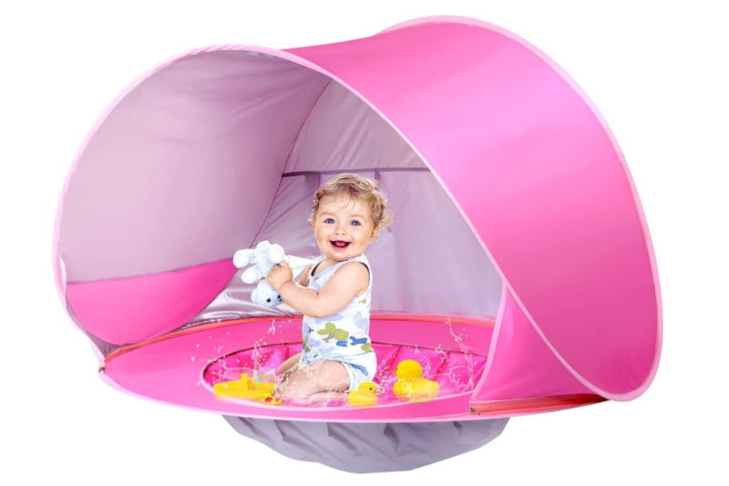 Tenda Pop-Up com Piscina para Bebês Rosa