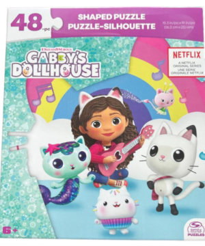 Quebra-cabeça musical Gabby’s Dollhouse com peças de silhueta