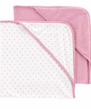 Kit Carter’s com 2 toalhas de banho rosa para bebê menina