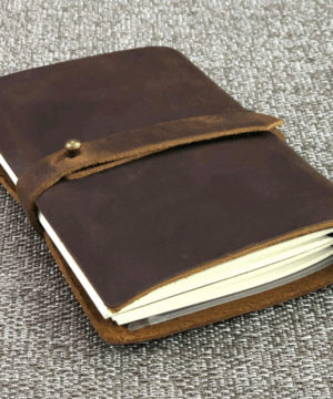 Caderno de Couro Vintage Compacto SKU 320