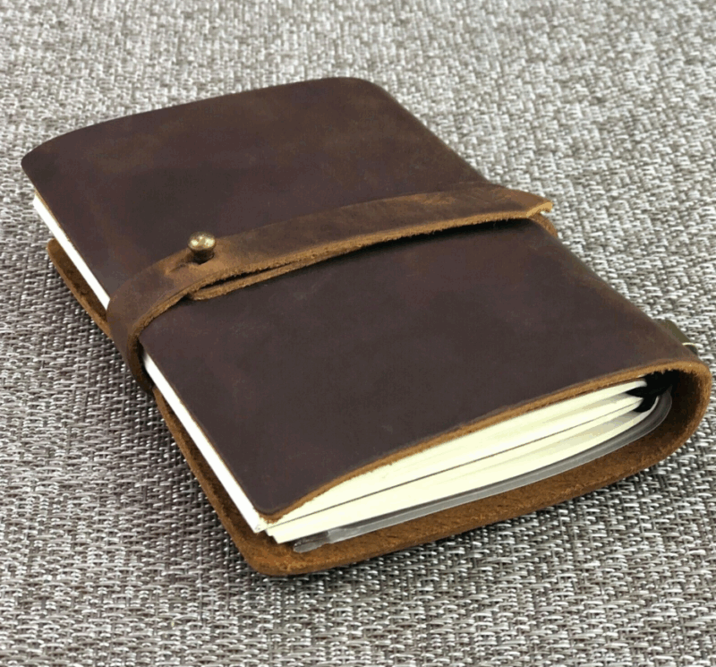 Caderno de Couro Vintage Compacto SKU 320