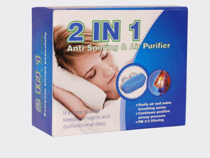 Dispositivo nasal anti ronco com purificador de ar