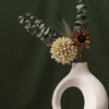 Vaso decorativo branco fosco MAHIM – cerâmica estilo europeu