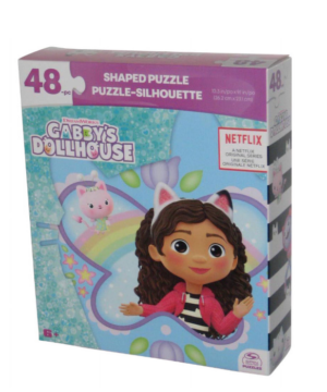 Quebra-cabeça de silhueta Gabby’s Dollhouse 48 peças infantil