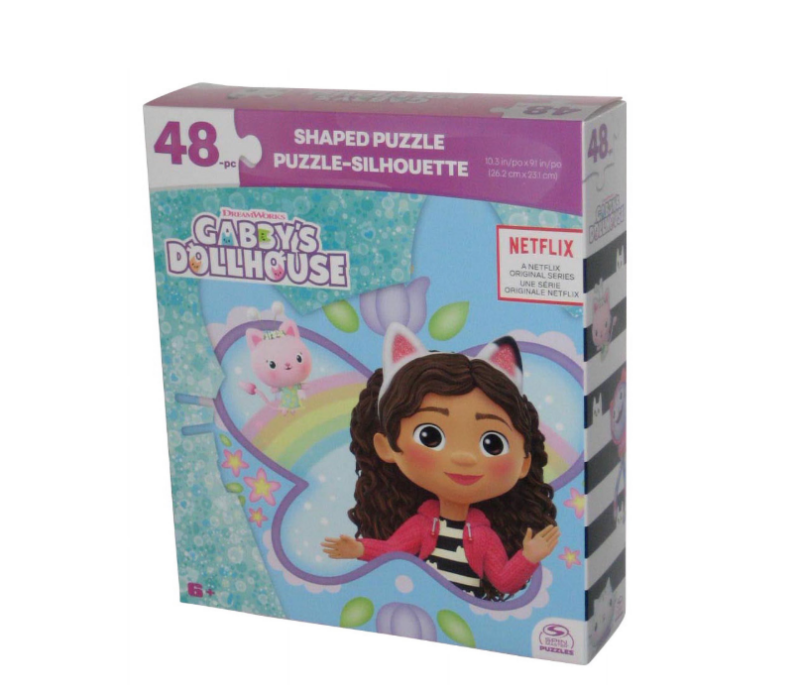 Quebra-cabeça de silhueta Gabby’s Dollhouse 48 peças infantil