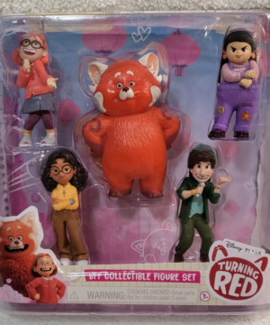 Kit Turning Red Disney Pixar com pelúcia e mini figuras colecionáveis
