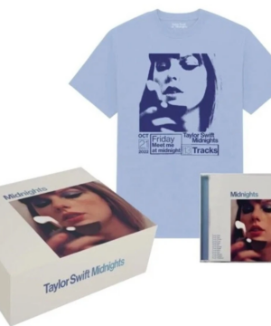 Taylor Swift Midnights Box Set com camiseta P – Edição Exclusiva Capital One