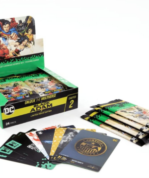 Display CDU HRO DC Black Adam com 24 pacotes de cartas híbridas Copag