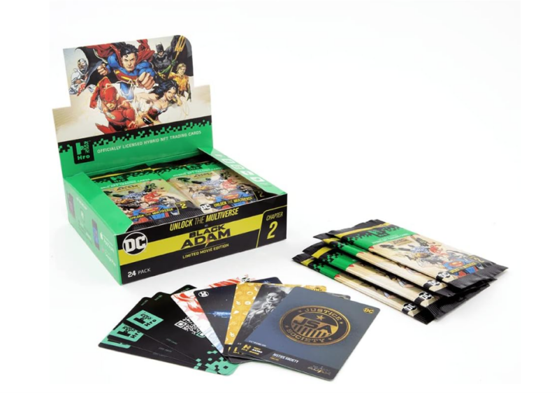 Display CDU HRO DC Black Adam com 24 pacotes de cartas híbridas Copag