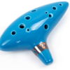 Ocarina 12 notas azul claro com acessórios