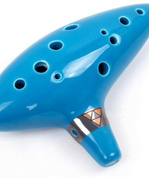 Ocarina 12 notas azul claro com acessórios