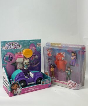 Combo Gabby’s Dollhouse Picnic Car + Figuras Turning Red Pixar