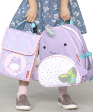 Conjunto Skip Hop Zoo Narwhal – Mochila e lancheira infantil original