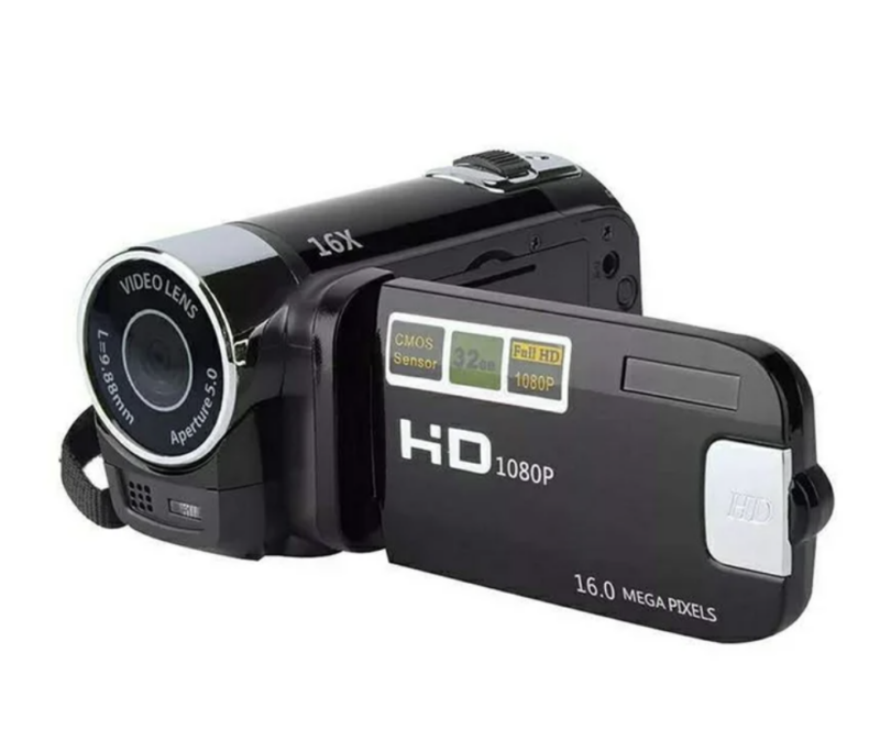 Filmadora Digital 1080P com Zoom e Tela Rotativa