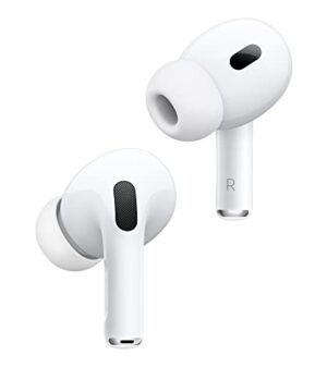 Apple AirPods Pro 2 Wireless Earbuds, Active Noise Cancellation, Hearing Aid Feature, Bluetooth Headphones, Transparency, Personalized Spatial Audio, High-Fidelity Sound, H2 Chip, USB-C Charging