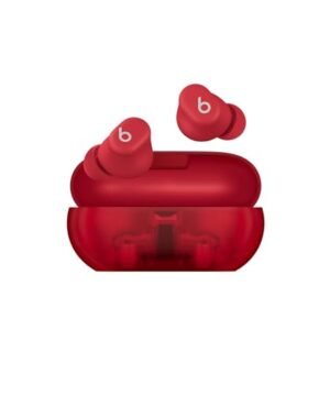 Beats Solo Buds - Wireless Bluetooth Earbuds | 18 Hours of Battery Life | Apple & Android Compatibility | Built-in Microphone - Transparent Red