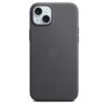 Apple iPhone 15 Plus FineWoven Case with MagSafe: Lightweight Phone Case, Wireless Charging Compatible, Soft Suedelike Finish; Black