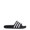 adidas Unisex Adilette Aqua Slide Sandal, Black/White/Black, 9 US Men