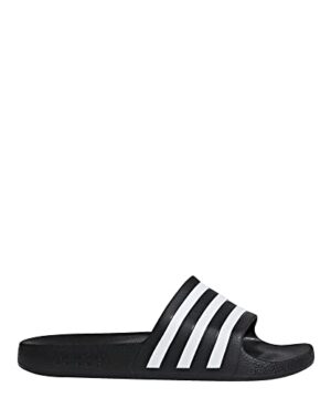 adidas Unisex Adilette Aqua Slide Sandal, Black/White/Black, 9 US Men
