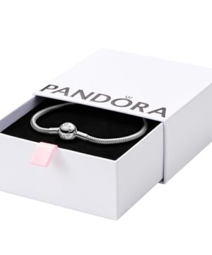 PANDORA Moments Snake Chain Bracelet - Compatible Moments Charms - Gift for Her - Sterling Silver - With Gift Box - 7.5"