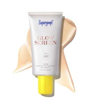 Supergoop! Glowscreen SPF 40, Sunrise (Champagne Glow) - 1.7 fl oz - Glowy Primer + Broad Spectrum Tinted Sunscreen - Helps Filter Blue Light - Hydration - Hyaluronic Acid & Vitamin B5
