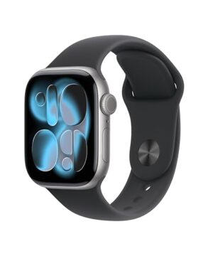 Apple Watch Series 11 [GPS 42mm] Smartwatch with Space Grey Aluminium Case with Black Sport Band - S/M. Sleep Score, Fitness Tracker, Health Monitoring, Always-On Display, Water Resistant