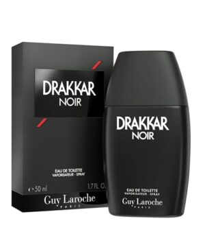 Guy Laroche Drakkar Noir, Iconic Designer Fragrance, Intense & Powerful Eau de Toilette, Fougere Blend & Aromatic Spices, Long Lasting Mens Cologne, Day and Evening Scent, 1.7 Fl. Oz.