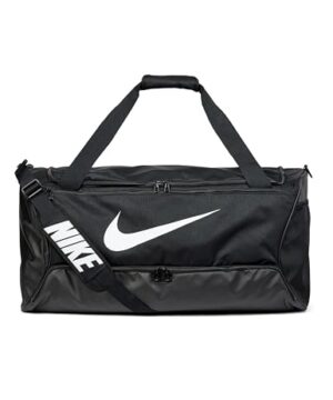 Nike Brasilia 9.5, Black/Black/White, Large