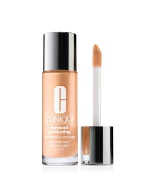 Clinique Beyond Perfecting Liquid Lightweight Full Coverage Foundation + Concealer For Dry Combination to Oily Skin Types, Honey Wheat, 1 Fl Oz