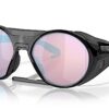 Oakley Men's Oo9440 Clifden Round Sunglasses, Polished Black/Prizm Snow Sapphire Iridium, 54 mm