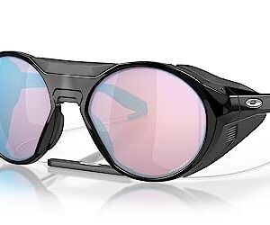 Oakley Men's Oo9440 Clifden Round Sunglasses, Polished Black/Prizm Snow Sapphire Iridium, 54 mm