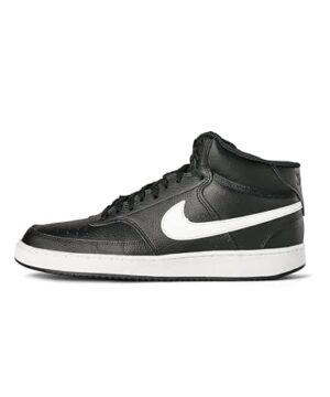 Nike Men's Court Vision Mid Next Nature Sneaker, Black/White/Black, 9