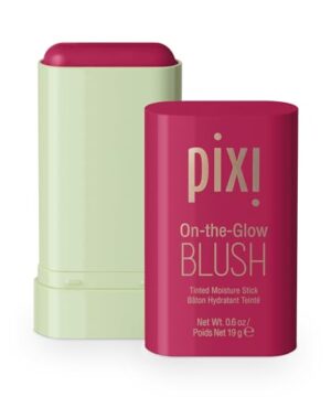 Pixi On-the-Glow Blush - Ruby, Hydrating Tinted Moisture Blush Stick with Ginseng, Aloe Vera & Fruit Extracts, For Cheeks & Lips, 19g / 0.6oz, Paraben-Free
