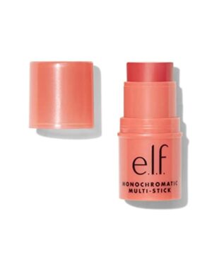 e.l.f. Monochromatic Multi Stick, Travel-Sized Luxuriously Creamy & Blendable Color For Eyes, Lips & Cheeks, Vegan & Cruelty-Free, Glimmering Guava, 0.17 Oz
