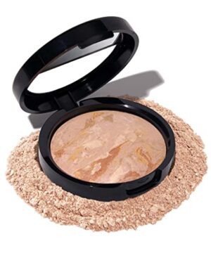 LAURA GELLER NEW YORK Award-Winning Baked Balance-n-Brighten Color Correcting Powder Foundation - Fair - Buildable Light to Medium Coverage - Demi-Matte Natural Finish