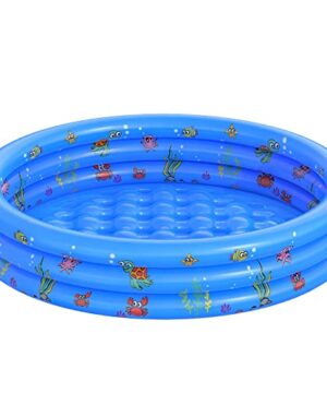 Garden Round Inflatable Baby Swimming Pool, Portable Inflatable Child/Children Little Pump Pool,Kiddie Paddling Pool Indoor&Outdoor Toddler Water Game Play Center for Kids/Girl/Boy