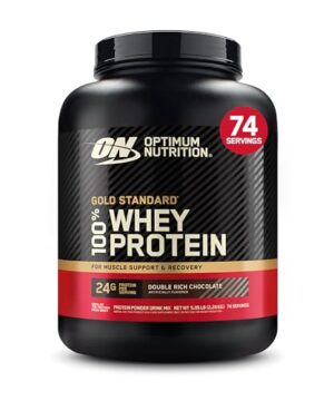 Optimum Nutrition Gold Standard 100% Whey Protein Powder, Double Rich Chocolate, 5 Pound (Packaging May Vary)