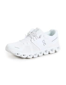 On Women's Cloud 5 Sneakers, All White, 7 Medium US