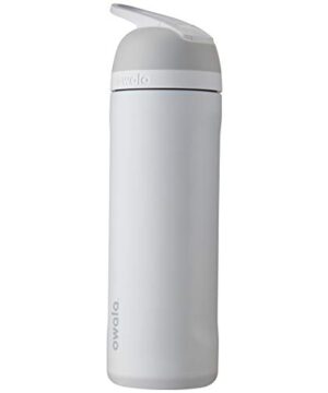 Owala Flip Insulated Stainless Steel Water Bottle with Straw, BPA-Free Sports Water Bottle, Great for Travel, 24 Oz, Shy Marshmallow