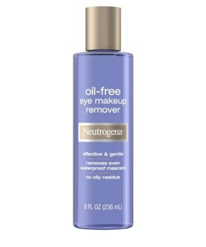 Neutrogena Gentle Oil-Free Eye Makeup Remover & Cleanser for Sensitive Eyes, Non-Greasy Makeup Remover, Waterproof Mascara Remover, Dermatologist & Ophthalmologist Tested, 8 fl. oz