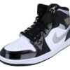 Air Jordan 1 Mid SE Men's Shoes (HV0789-010, Black/White/Metallic Gold/Metallic Silver) Size 11