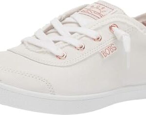 Skechers Women's Bobs B Cute Sneaker – Memory Foam, Flexible Outsole, Lightweight Vegan Shoes, White, 9.5