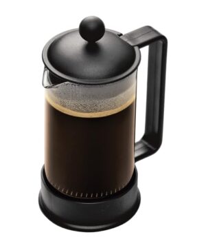 Bodum 12 oz Brazil French Press Coffee Maker, High-Heat Borosilicate Glass, Black - Made in Portugal